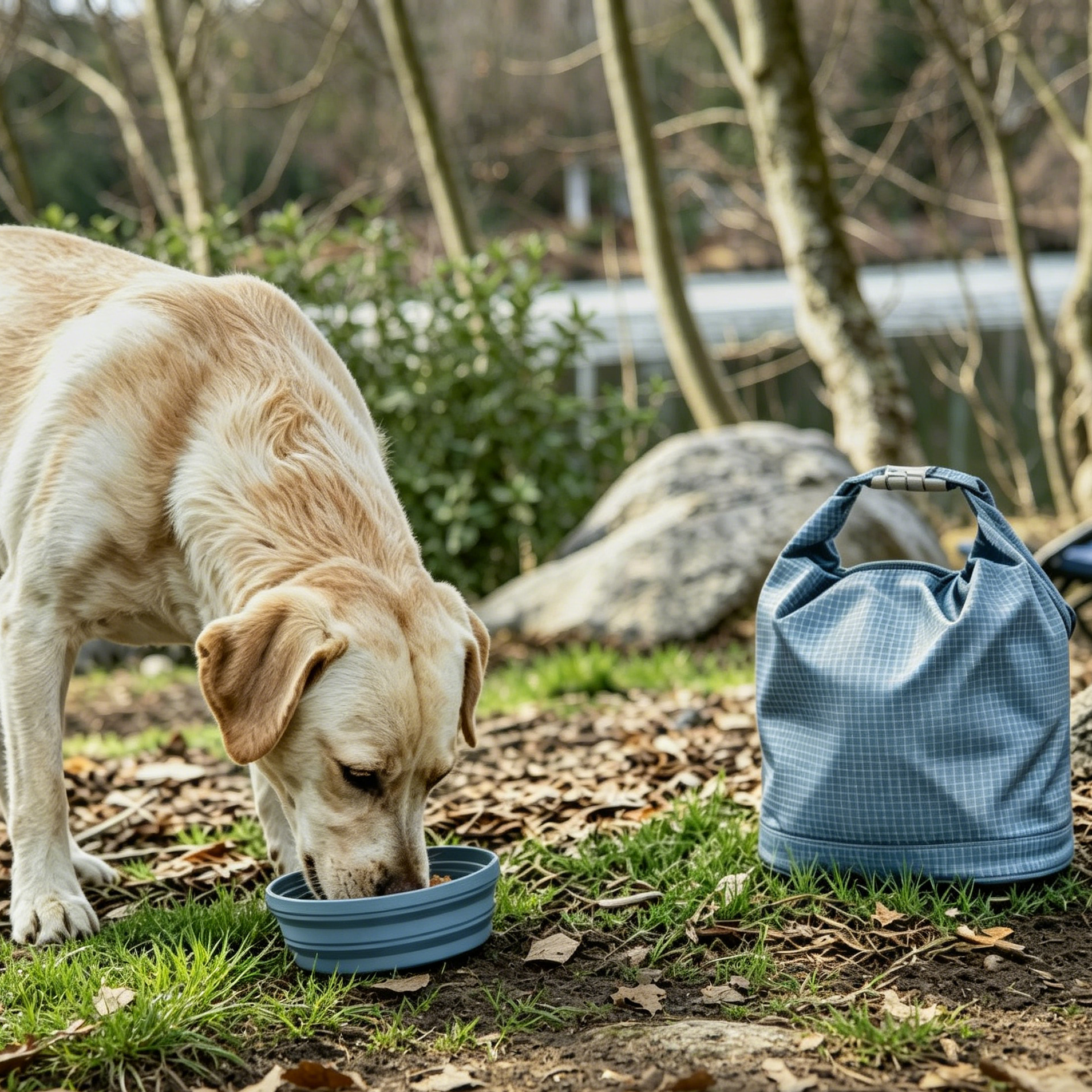 IFOURTHSTYLE 12L Portable Dog Food Carrier for Long-distance Travel