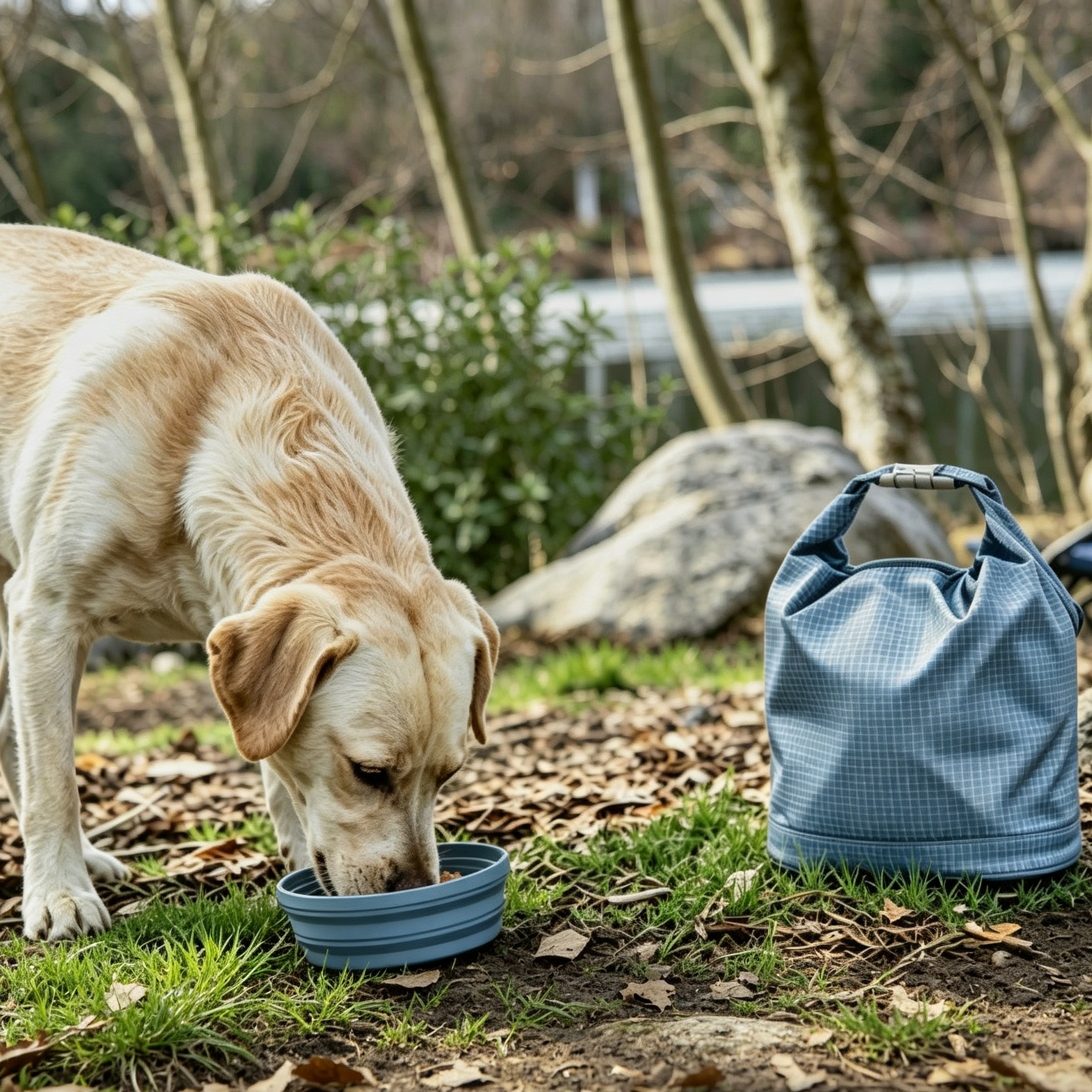 IFOURTHSTYLE 5L Portable Dog Food Carrier for Short Trip