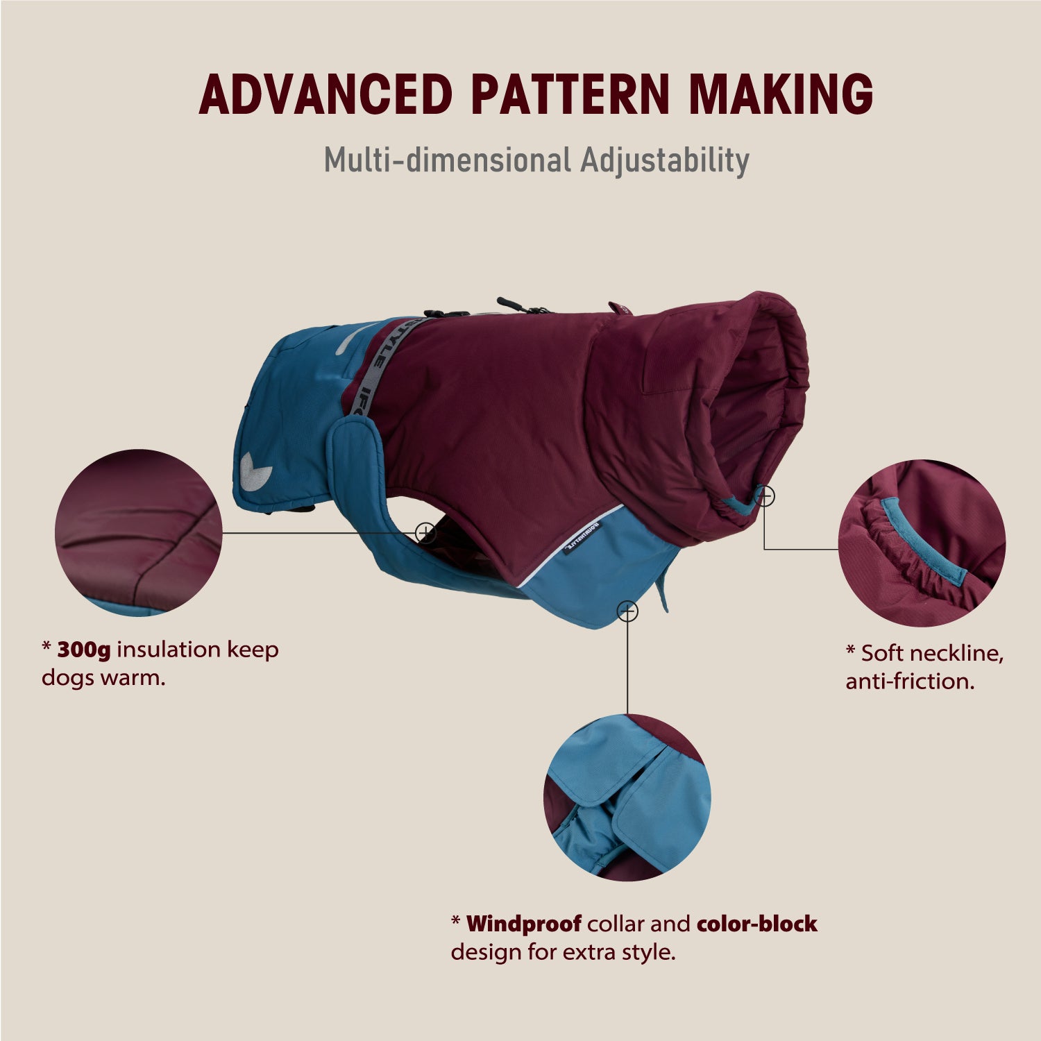 Dog Winter Outdoor Jacket Warm & Waterproof