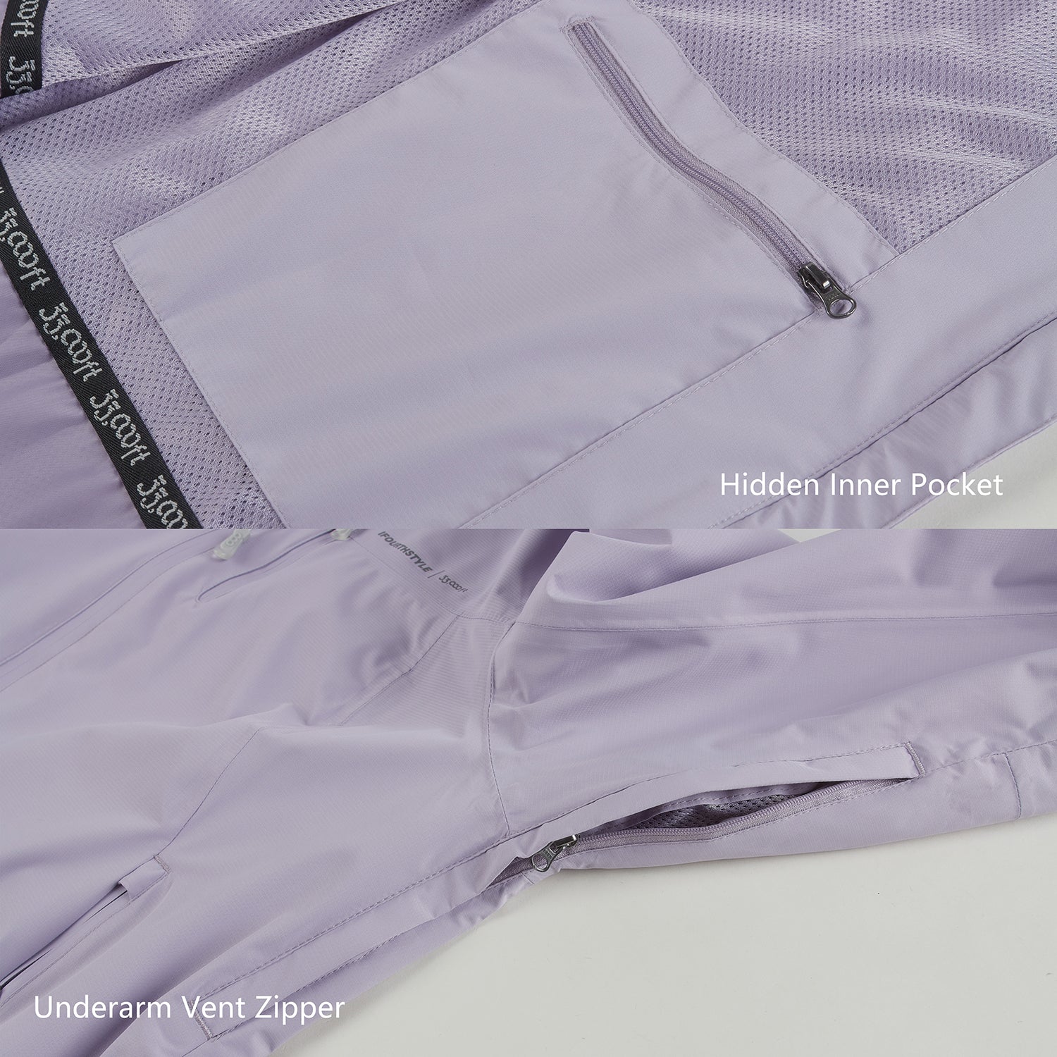 Dog Raincoat & Packable Rain Jacket Humans Matching Set （Purple）