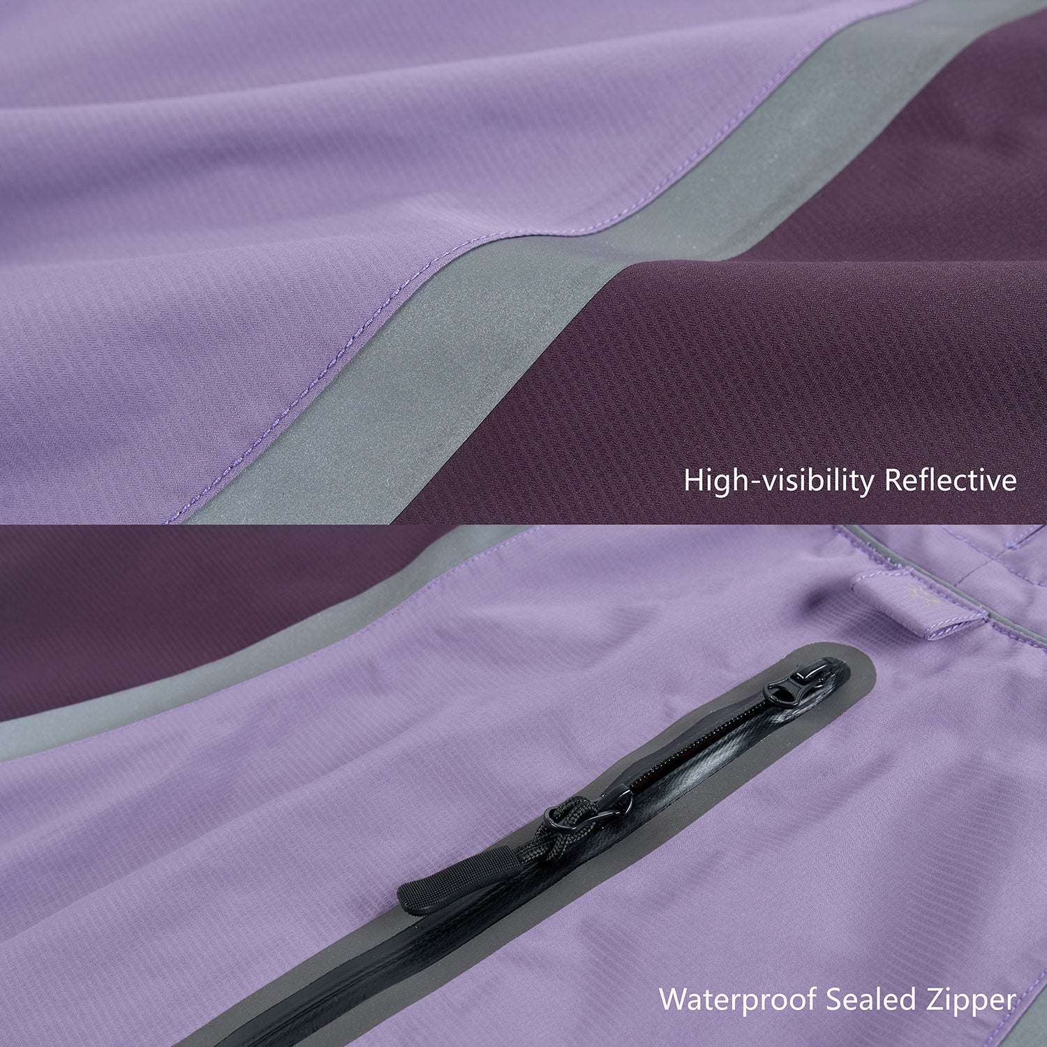 Dog Raincoat & Packable Rain Jacket Humans Matching Set （Purple）